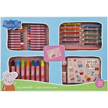 Výtvarná sada Výtvarný kufřík 100ks Peppa Pig PIPA4104