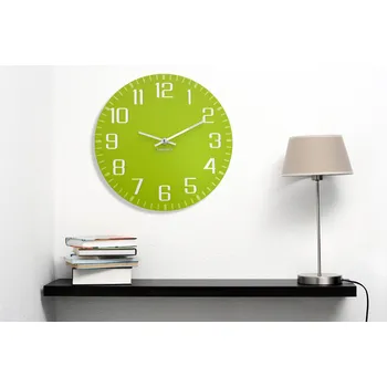 Hodiny Moderní nástěnné hodiny Facile olivové