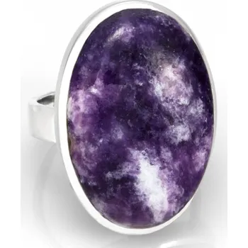 Prsten Stříbrný prsten (Ag 925/1000) s lepidolitem QAA, vel. kamene cca 29 x 20 mm (LE7867R)