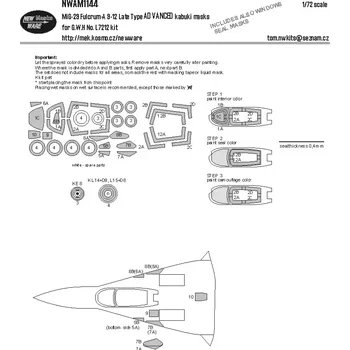 Plastikový model New Ware 1/72 Mask MiG-29 Fulcrum-A 9-12 late ADVANCED(GWH)