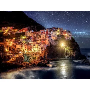 Diamantové malování Popron.cz Diamantové malování s rámem Cinque Terre 30 x 40 cm