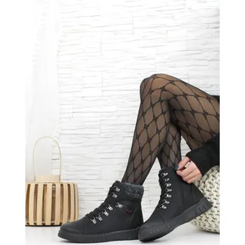 Dámská zimní obuv Chun sen Černé kotníkové boty 27606-1B Velikost: 36