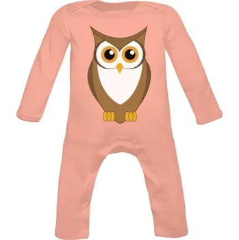 Kojenecký body Dětské body Long s potiskem Sovička Houkalka dětské