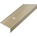 ACARA AP8 schodová lišta vrtaná, hliník elox champagne, 10 mm, 25 mm, 0,9 m AAHAE B250010-C/0,9