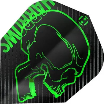 Letky na šipky Harrows Rage No6, černé, zelené