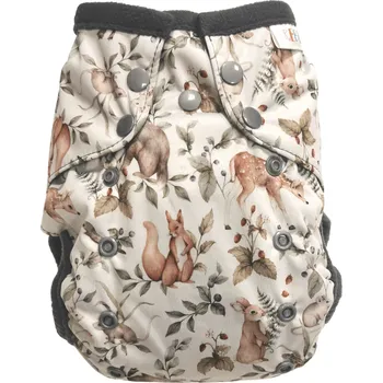Plenkové kalhoty Breberky Kapsová plenka (M) - Jezevec u jahodníku PAT