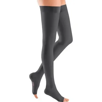 Dámské punčochy Stehenní punčochy s lemem mediven plus (II.KT)—Velikost 3, barva anthracite, délka krátká, bez špice