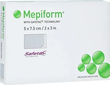 Krytí na ránu Molnlycke Health Care Mepiform silikon 5 x 7,5 cm 5 ks