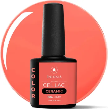 Lak na nehty ENII NAILS Gel lak Ceramic 160 Lima - gelový lak bez HEMA, 10 ml