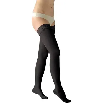 Dámské punčochy Stehenní punčochy Avicenum PHLEBO 360 II.KT—Velikost 5, barva černá, s krajkou, délka normal, se špicí