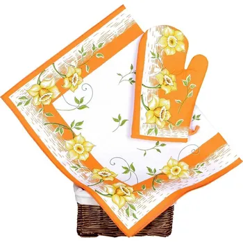 Chňapka Utěrka a chňapka bavlněná Narcis oranžová - Chňapka, utěrka