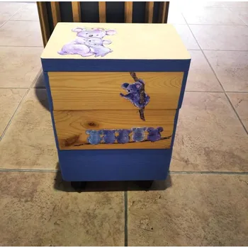 úložný prostor na hračky Trio bedýnek na kolečkách na hračky Koaly - Art&Deco by TDS 0001633