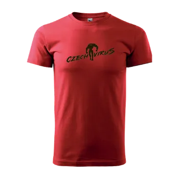 Pánské tričko Czech Virus Triko Basic ® Pánské Barva Červená Velikost XL