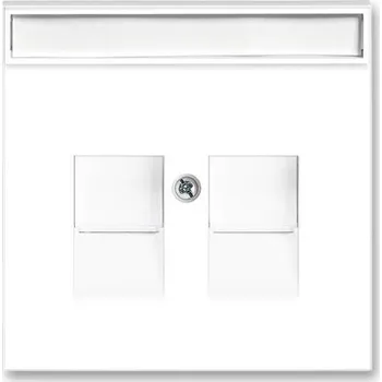 ABB 5014M-A11018 03 Kryt zásuvky komunikační, s krycími clonkami (pro 2 zásuvky)