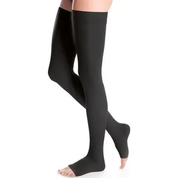 Dámské punčochy Stehenní punčochy s lemem MAXIS MICRO (II.KT)—Velikost 8, barva černá, délka normal, bez špice