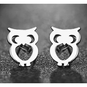 Náušnice Woodrow Náušnice Sova Silver z nerez oceli sovičky