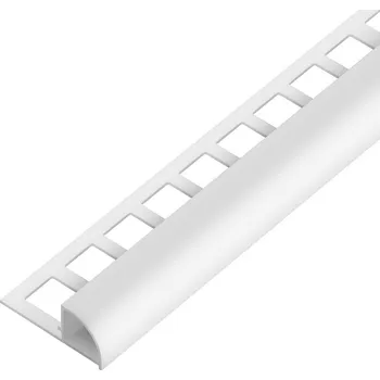 Podlahová lišta ACARA SP15/1 ukončovací lišta C, s vymezovačem, PVC briliant bílá, 8 mm, 2,5 m AAPU 830/V/11