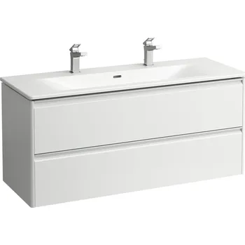 Koupelnový nábytek Palace - skříňka 120x45 včetně umyvadla, 2 otvory pro baterie, bílá lesklá H8607092611071