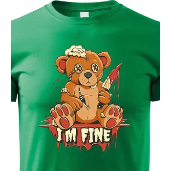 Chlapecké tričko Dětské tričko I am fine, Barva Zelená, Velikost 110 cm/4 roky, Canvas Dětské tričko Bezvatriko.cz 2159