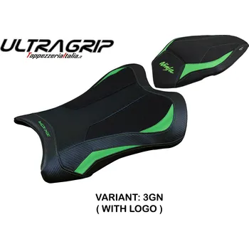 Moto sedlo TPZ Italia Potah sedla Kawasaki Ninja ZX 10 R (21-24) Dexter Ultragrip potah sedla: s logem 3GN (green)