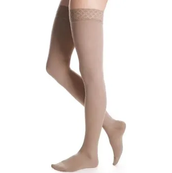 Dámské punčochy Stehenní punčochy s krajkou MAXIS MICRO (II.KT)—Velikost 4+, barva bronz, délka normal, se špicí