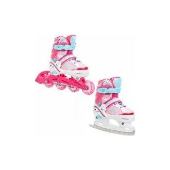 Kolečkové brusle Raven Zoya 2v1 svítící kola LED EU 27-30 brusle + DÁREK DLE VÝBĚRU!