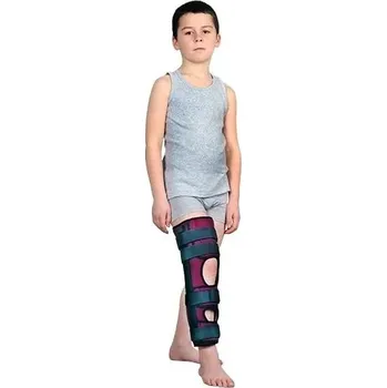 Ortex ortéza kolenního kloubu pevná 03A - XS—Pevná dlaha pro fixaci kolenního kloubu s anatomicky tvarovanými výztuhami