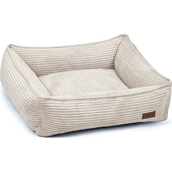 Pelíšek pro psa Designed by Lotte pelíšek pro psy Ribbed světle šedý 65x60x20cm