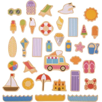 Magnetická kreslící tabulka Bigjigs Toys Magnetky prázdniny u moře