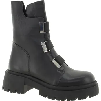 Dámské kozačky WILD Dámský kožený černý kotník 205-1504-BLACK-265 Velikost 41