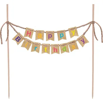 Kozák Svitavy s. r. o. Ozdoby na dorty Happy Birthday Kraft Balloons, 5ks