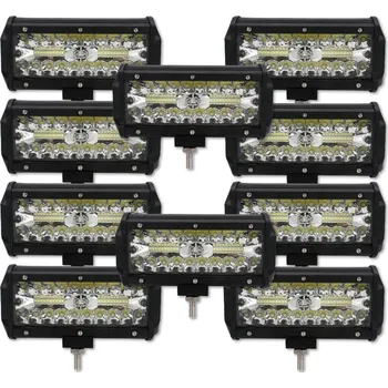 Sada 10ks pracovní, offroad světlo, 40 LED 120W 6500K
