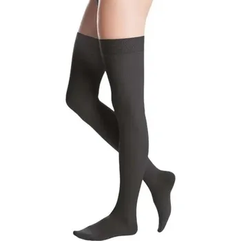 Dámské punčochy Polostehenní punčochy s lemem MAXIS MICRO (II.KT)—Velikost 3, barva černá, délka krátká, se špicí