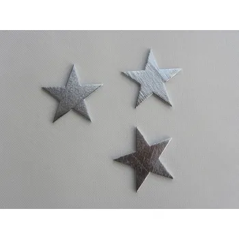 Vánoční dekorace hvězda tenká stříbrná 3,5 cm