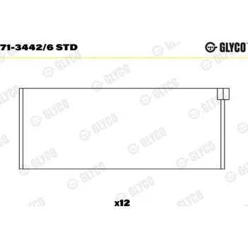 Ojnice Ojniční ložisko GLYCO 71-3442/6 STD