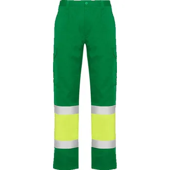 Pánské kalhoty Roly Naos Letní kalhoty Hi-Viz HV9300 Garden Green 52-Fluor Yellow 221 58