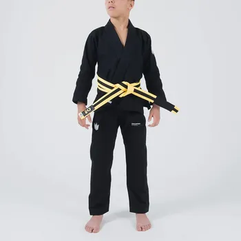Bojový sport DĚTSKÉ BJJ gi kimono Kingz Kore 2.0 - Black černé + bílý pásek Velikost: M2