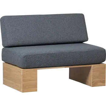 WOOOD Šedá čalouněná jídelní lavice Florence 100 cm