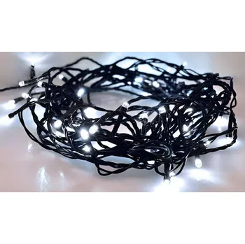 Venkovní osvětlení Světelný řetěz - Bílé světlo 10m + 1,5m