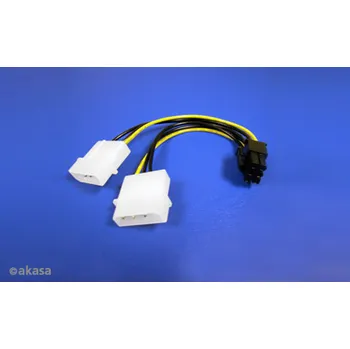 Napájecí kabel AKASA - 4-pin Molex na 6-pin ATX PCIex adaptér AK-CB4-6