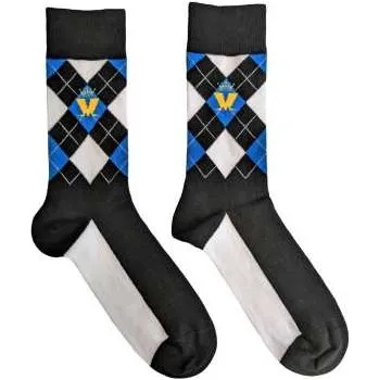 Merch Madness: Madness Unisex Ankle Socks: Crown & M Blue Diamond (uk Size 7 - 11) 42 - 47