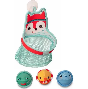 plyšák Lilliputiens | Košík do vany se třemi míčky - liška Alice