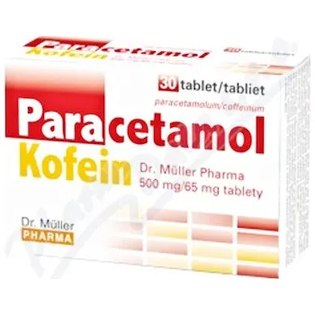 Lék na bolest, zánět a horečku Paracetamol/Kofein Dr.Müller 500mg/65mg tbl.30