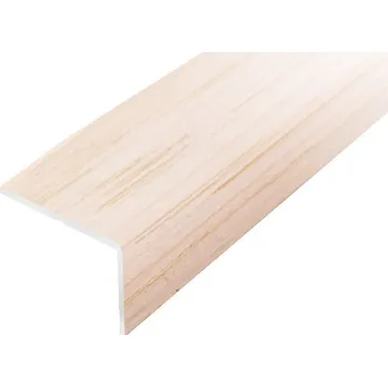 ukončovací lišta ACARA AP2 schodová lišta samolepící, hliník + dýha lakovaná jasan, 10x25 mm, 2,7 m AHD L2510/10-SK