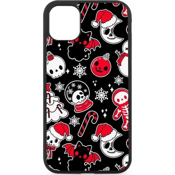 Náhradní kryt pro mobilní telefon Kryt na mobil iPhone black and red christmas iPhone: 13 Mini