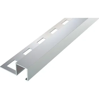 ukončovací lišta DURAL SP8 ukončovací lišta Q, čtvercová, pravidelná, hliník elox stříbro, 11 mm, 2,5 m