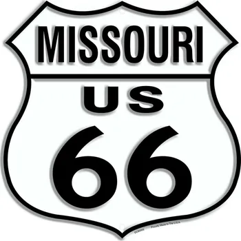 Plechová cedule Plechová cedule Route 66 Missouri Shield 30cm x 30cm