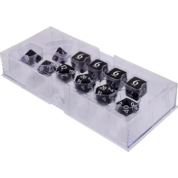 Příslušenství k deskovým hrám Sada kostek UltraPro Eclipse Acrylic RPG s krabičkou - 11 ks - Jet Black