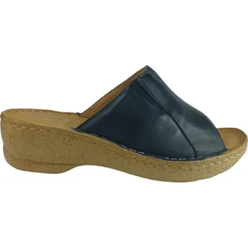 Dámské pantofle S 1441 - 108 zdravotní lehké kožené nazouváky s podporami kleneb nožních; barva černá 40