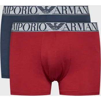 Boxerky Pánské boxerky 2PACK 111769 3F720 15876 tm. modro-vínové - Emporio Armani M